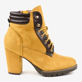Yellow suede ankle boots 995-37 2 Yellow suede ankle boots 995-37 2