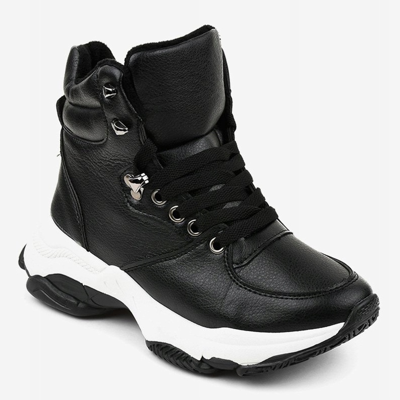 Black women's insulated sneakers C-3132 1