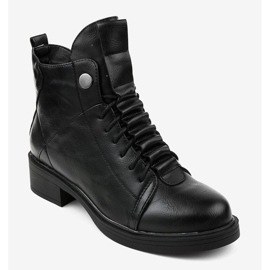 Black flat insulated boots CR-3366 1