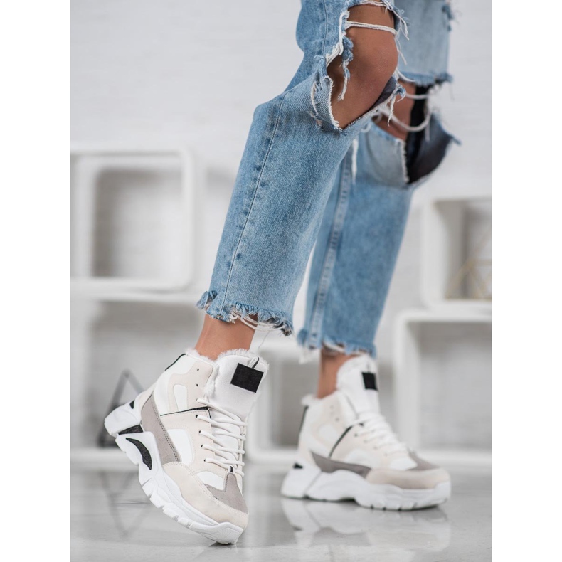 Bella Paris Sneakers With Fur white multicolored 1