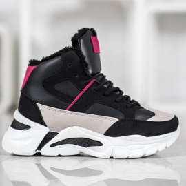 Bella Paris Sneakers With Fur black multicolored 2