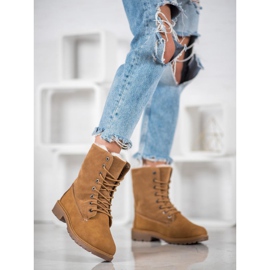 SHELOVET Camel Trappers With Fur brown 1