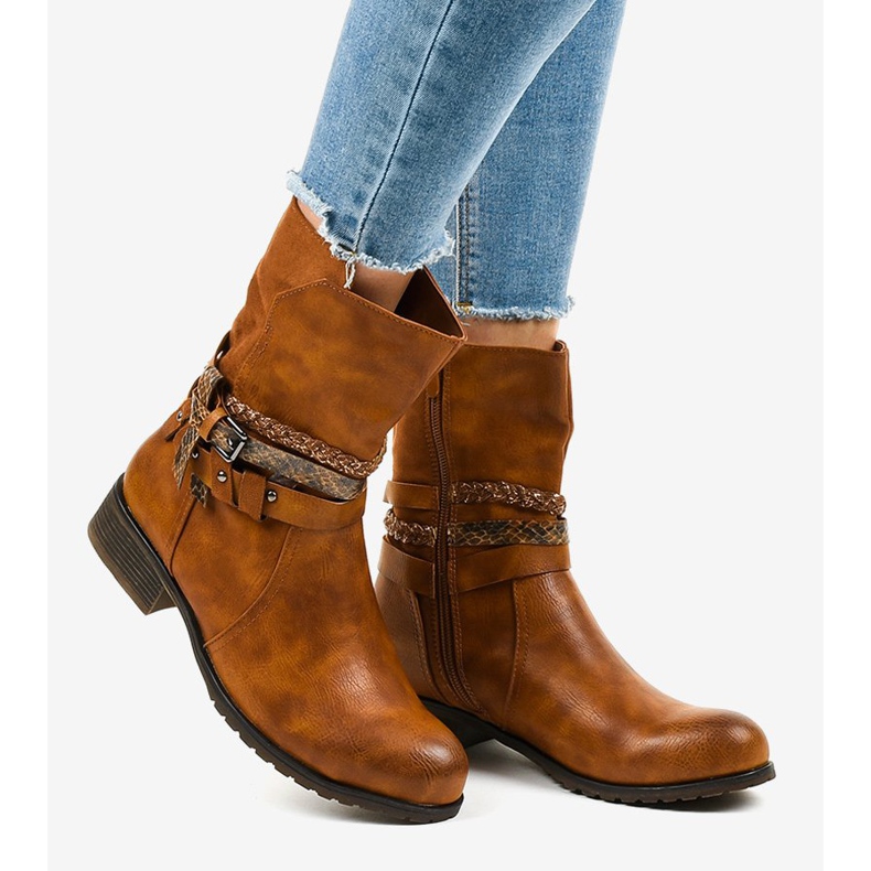 Brown flat insulated boots 4440 2