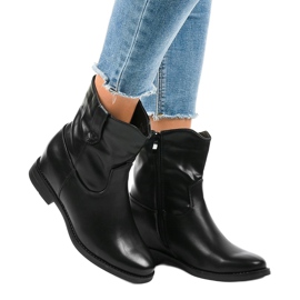 Black insulated cowboy boots G-7607 1