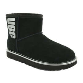 Ugg Classic Mini Ugg Rubber Logo W 1110087-BMT Shoes black grey 1