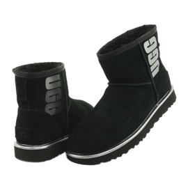 Ugg Classic Mini Ugg Rubber Logo W 1110087-BMT Shoes black grey 3