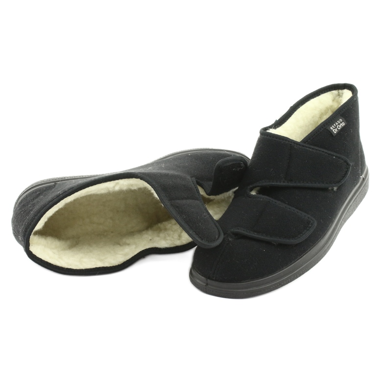 Dr.Orto Befado warm men's slippers with Velcro, pu 986M011, black 4 Dr.Orto Befado warm men's slippers with Velcro, pu 986M011, black 4
