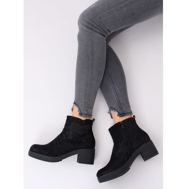 Black Boots with wide heels K1822701 Negro 1 Black Boots with wide heels K1822701 Negro 1