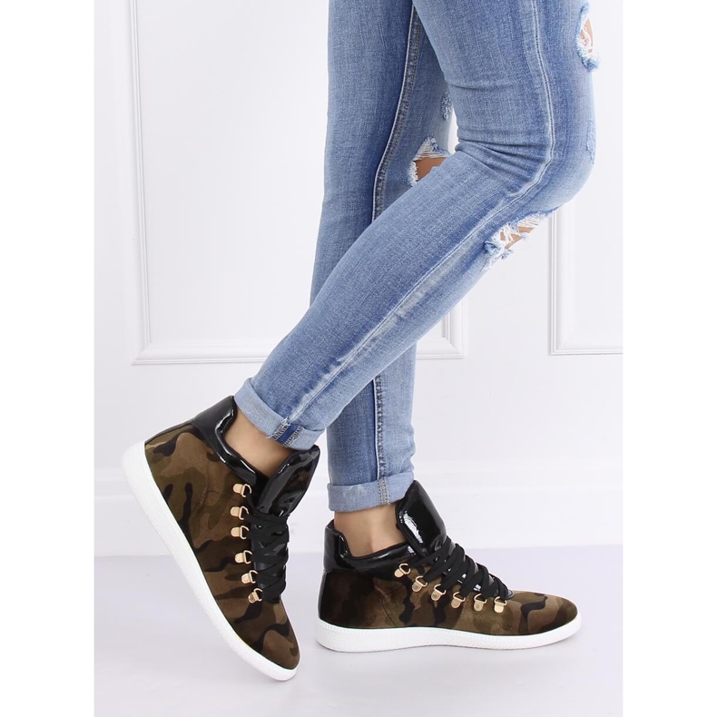 Velvet sneakers K1834206 Camuflaje multicolored green 1