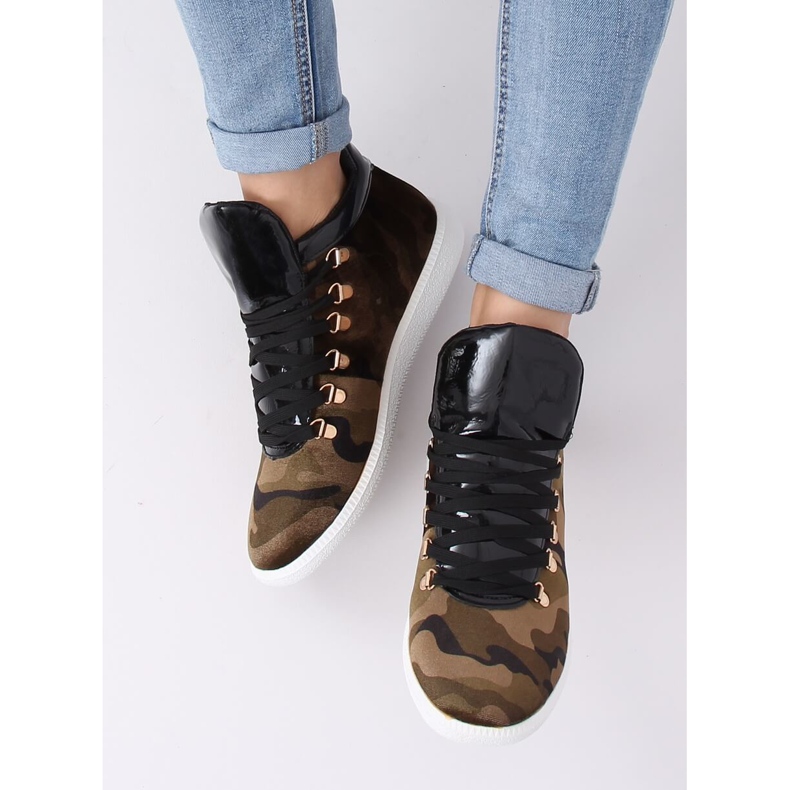 Velvet sneakers K1834206 Camuflaje multicolored green 2