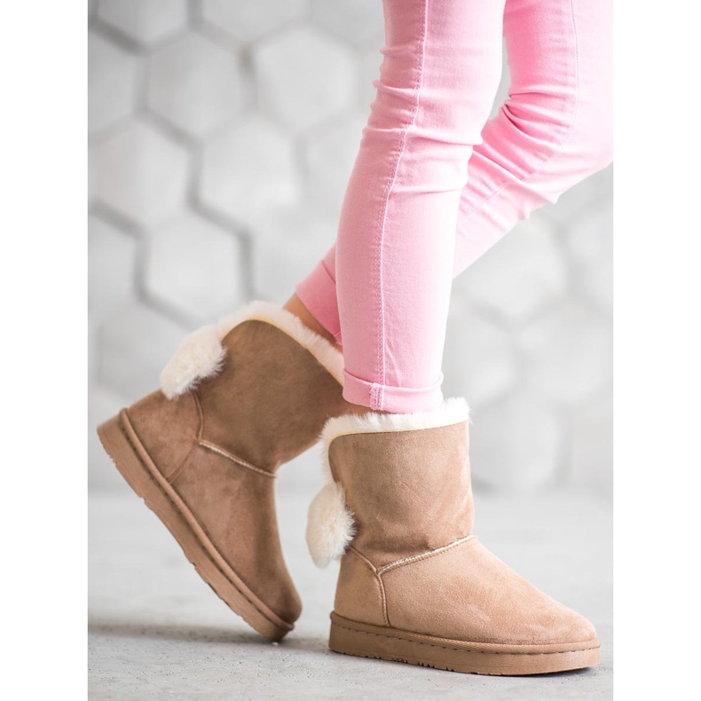 SHELOVET Warm Suede Mukluki brown 1