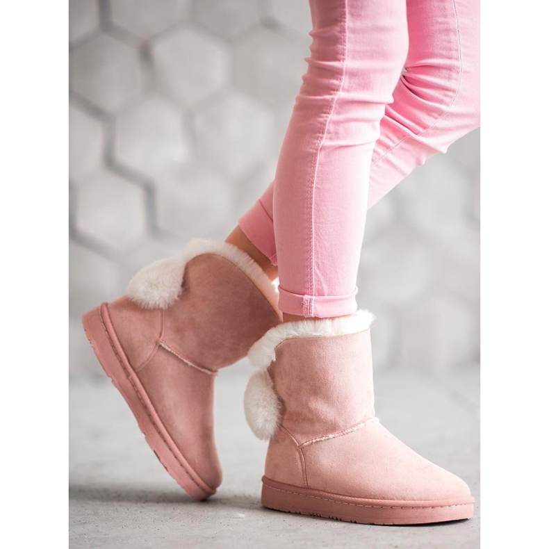 SHELOVET Warm Suede Mukluki pink 1