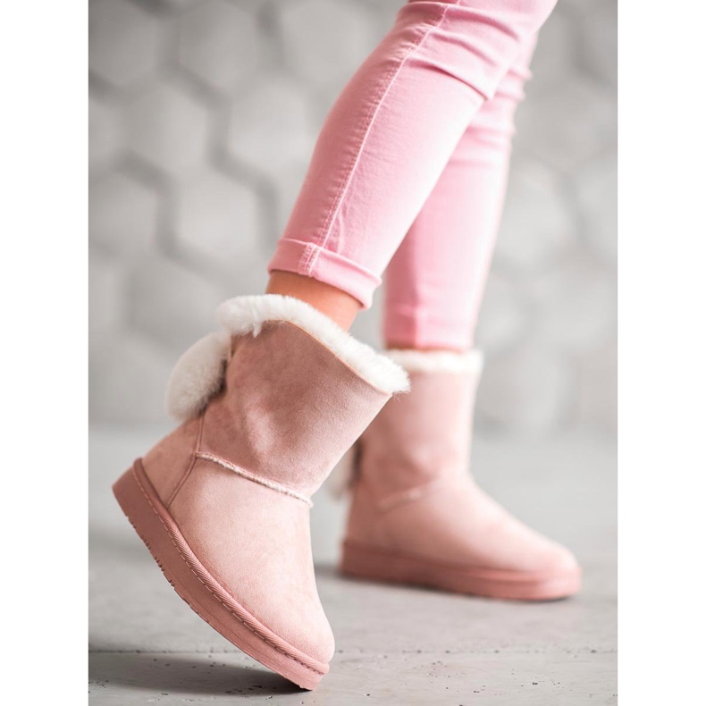 SHELOVET Warm Suede Mukluki pink 2