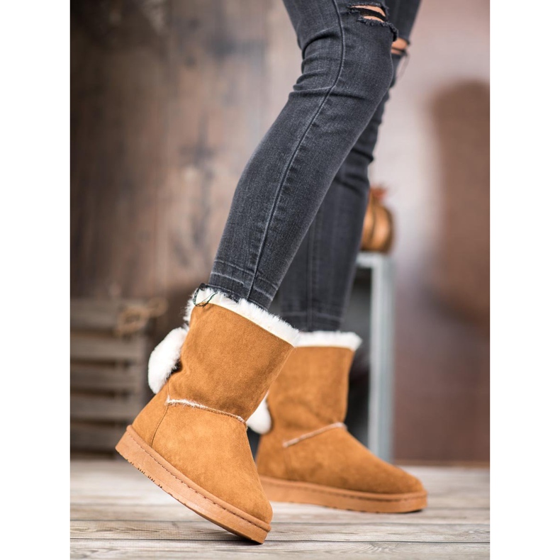 SHELOVET Warm Suede Mukluki brown 1