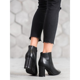 SHELOVET Boots With Decorative Heel black 1