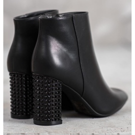 SHELOVET Boots With Decorative Heel black 2