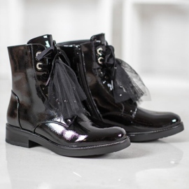 SHELOVET Lacquered Eco Leather Workers black 1