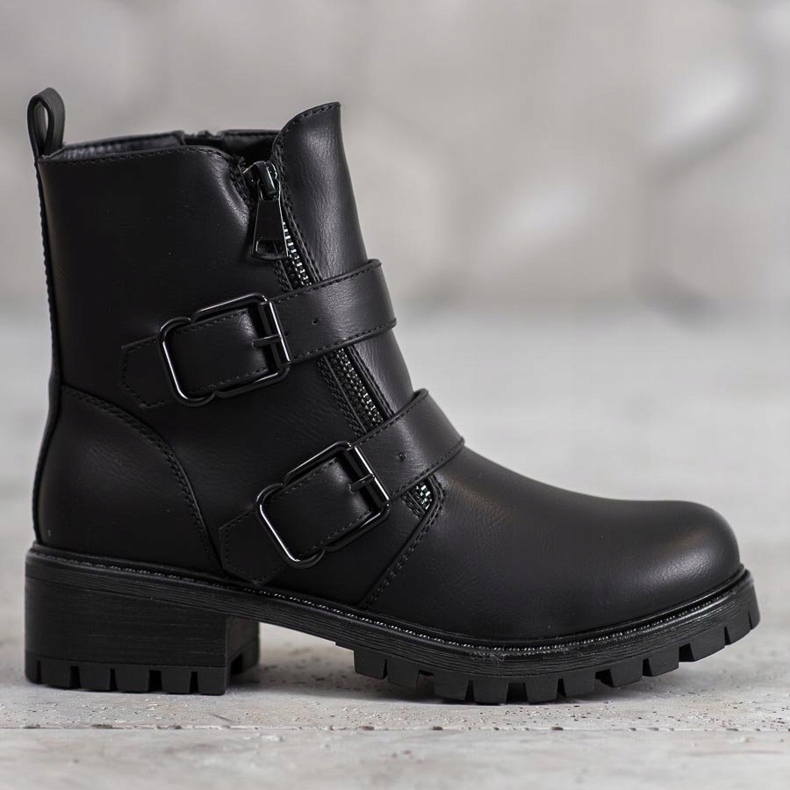 SHELOVET Black Workers With Clasps 1