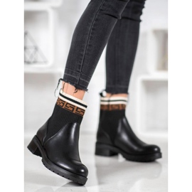 Gogo Eco leather slip-on boots black 2 Gogo Eco leather slip-on boots black 2