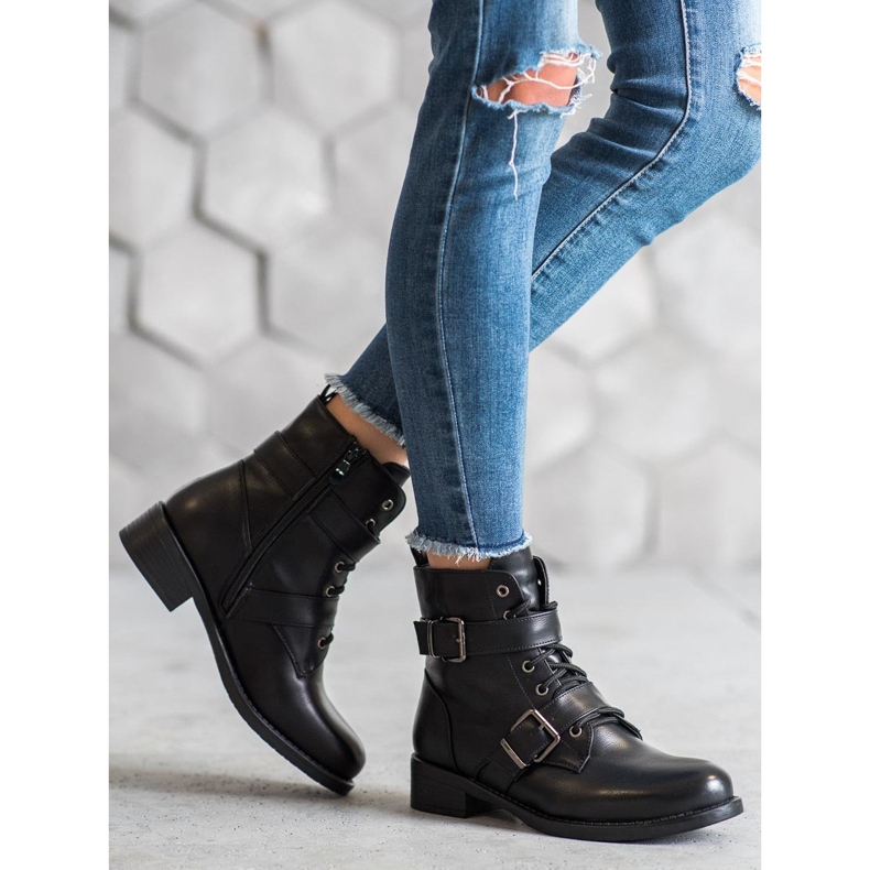 SHELOVET Warm Workers With Clasps black 2