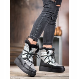 Bella Paris Fashion snow boots silver grey 2 Bella Paris Fashion snow boots silver grey 2