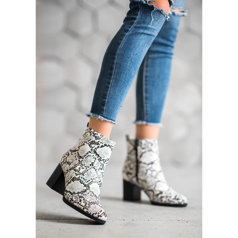 Weide Snake Print Booties multicolored 2