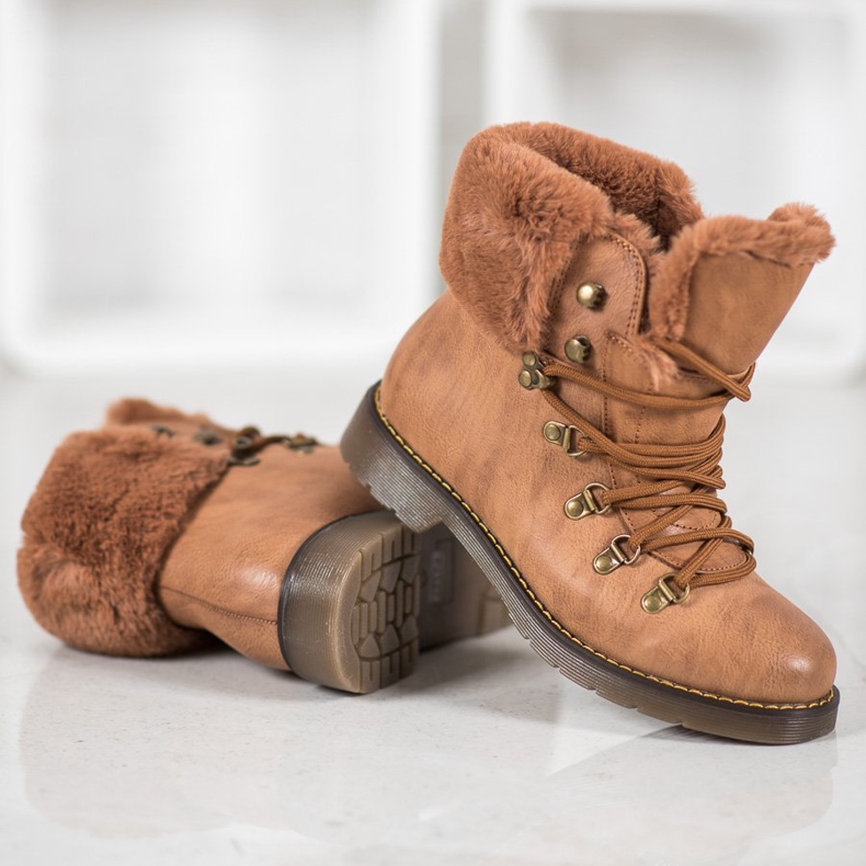 Forever Folie Boots With Fur brown 1