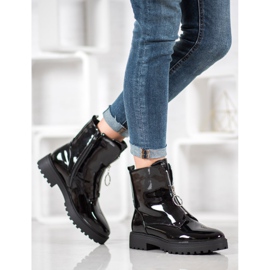 SHELOVET Lacquered Eco Leather Workers black 2