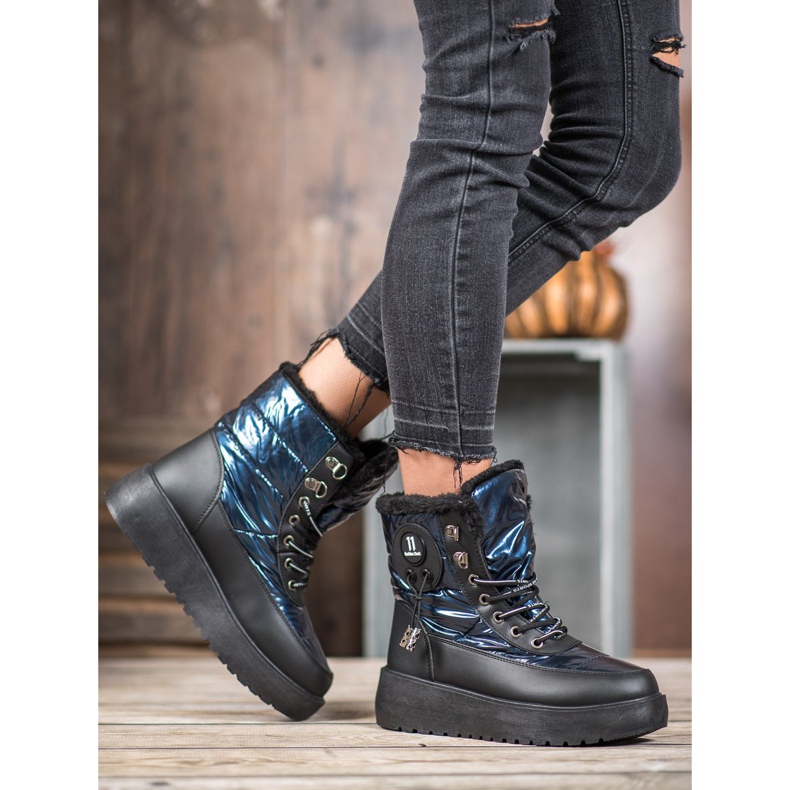 Bella Paris Fashionable snow boots blue 1 Bella Paris Fashionable snow boots blue 1