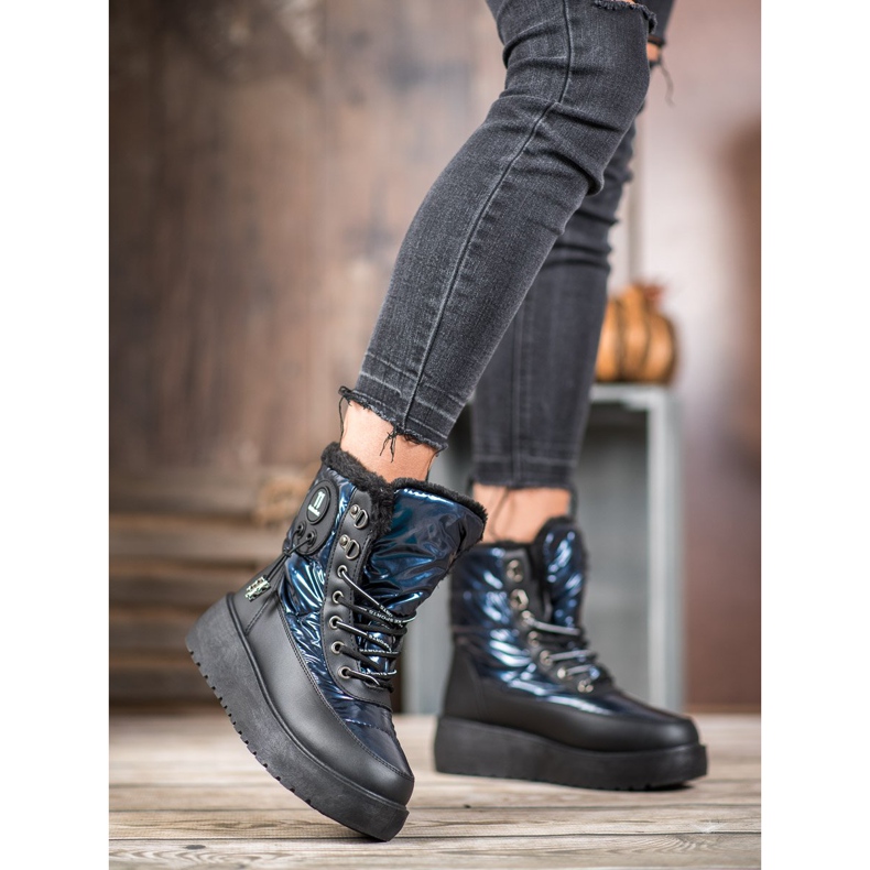 Bella Paris Fashionable snow boots blue 2 Bella Paris Fashionable snow boots blue 2