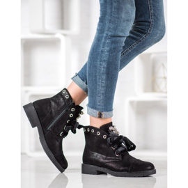 Bella Paris Boots With A Decorative Bow black 2
