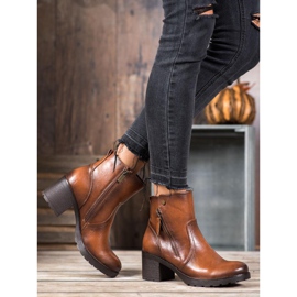SHELOVET Booties With A Zipper brown 1