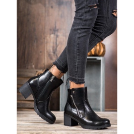 SHELOVET Booties With A Zipper black 1