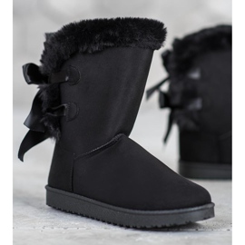 High Mukluki With Bows black 1