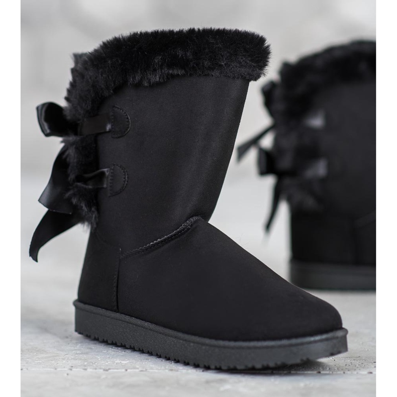 High Mukluki With Bows black 1