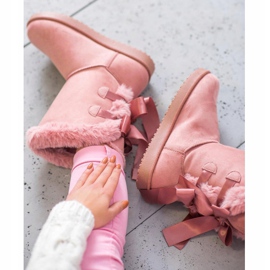 High Mukluki With Bows pink 2