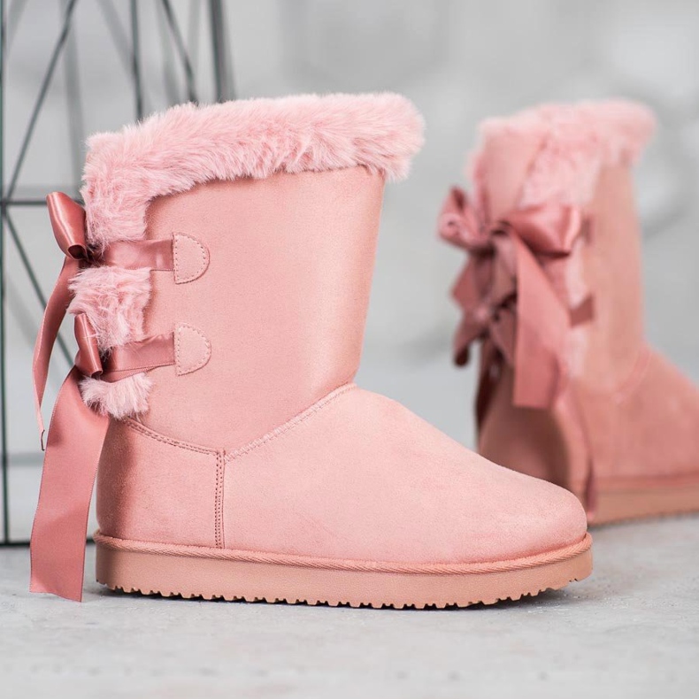 High Mukluki With Bows pink 1