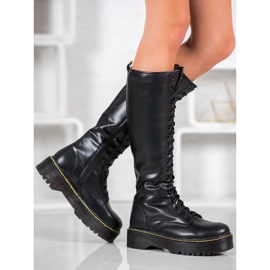 Seastar Lace-up boots with eco leather black 1