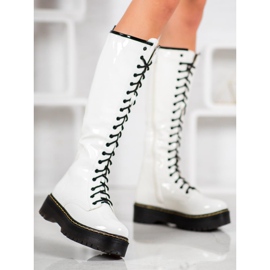 Seastar Lace-up boots with eco leather white 1