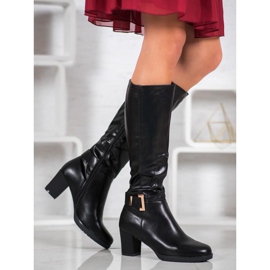 SHELOVET Elegant Boots With Buckle black 1