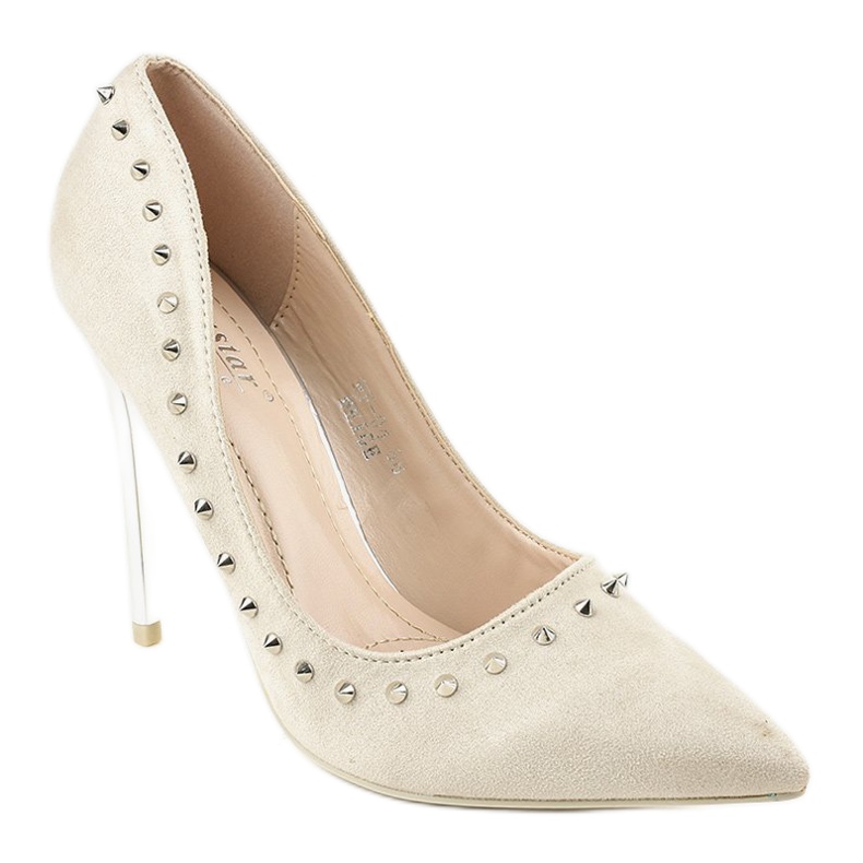 Beige pumps on a NF-04 heel 1