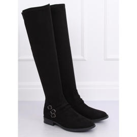 Black suede boots K1807811 Negro 2