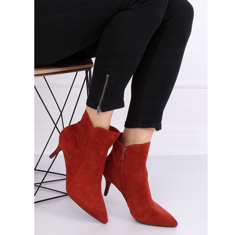 Brick boots on a low heel K1906806 Teja red multicolored 1