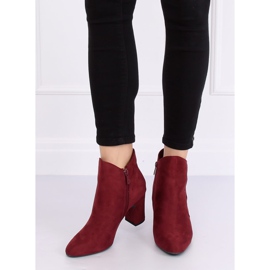 Burgundy high-heeled boots K1809810 Burdeos red 2
