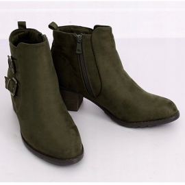 Green high-heeled boots K1809305 Khaki 1