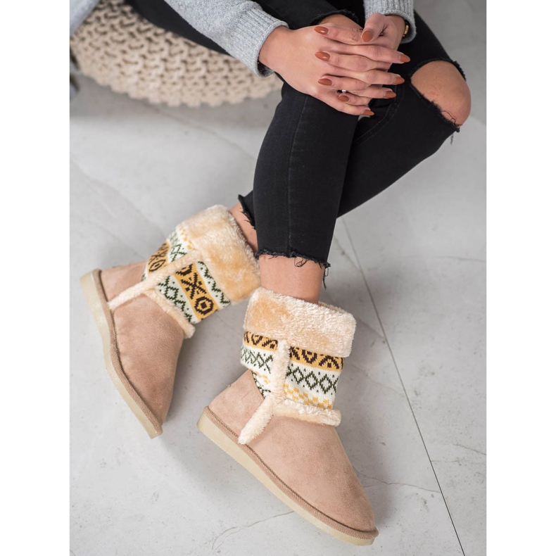 Badoxx Snow Boots With Ethnic Pattern brown 2