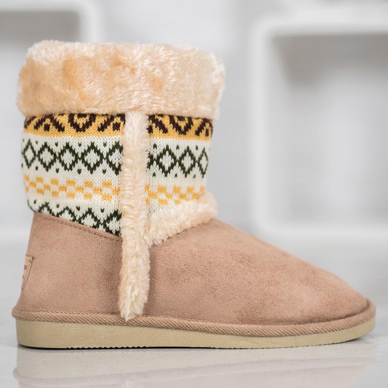 Badoxx Snow Boots With Ethnic Pattern brown 1