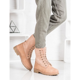 Super Me Lace-up boots pink 1
