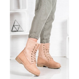 Super Me Lace-up boots pink 2