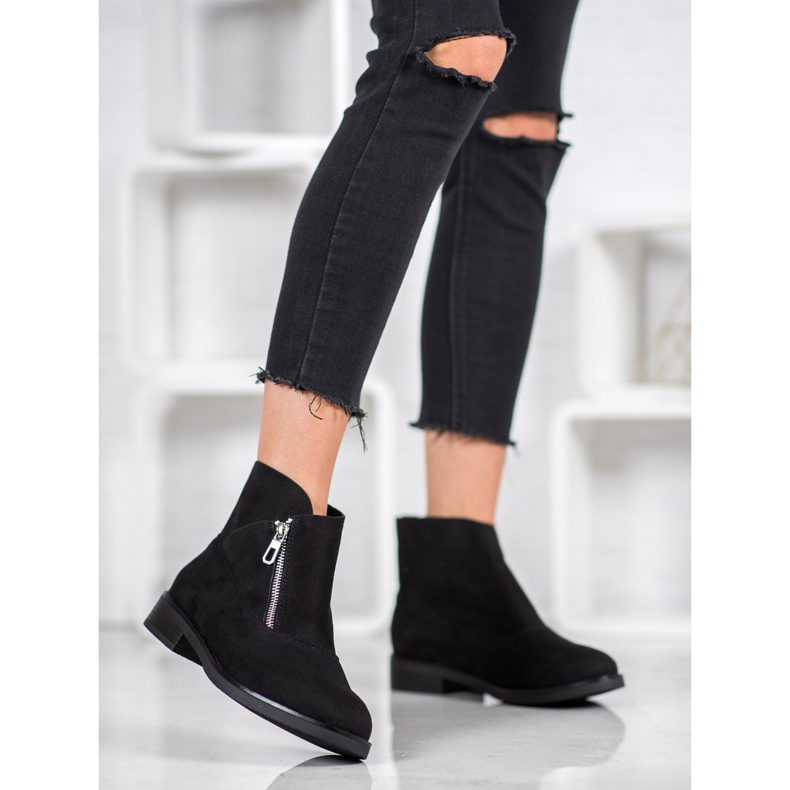 ENPLUS Fashionable boots with a zipper black 1